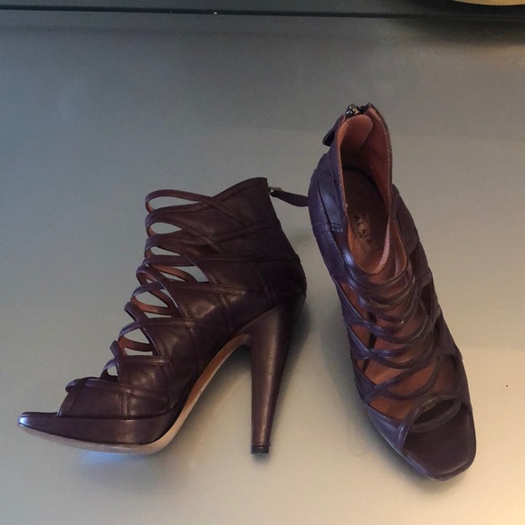 AZZEDINE ALAIA Bordeux high heel ladies boots 40.5 - Picture 1 of 8